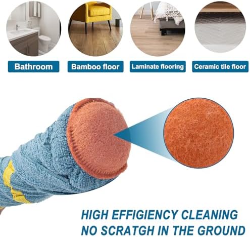 KeFanta Self-Wringing Twist Mop with Scrub Pad
