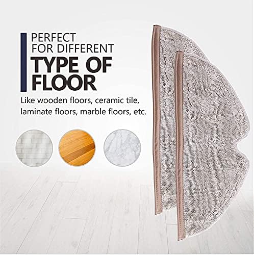 KEEPOW Microfiber Mop Cloth 12-Pack Replacement for Roborock E Series