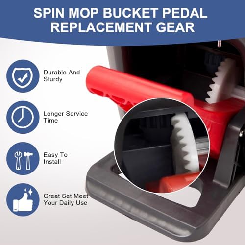 Sgizoku Pedal Bearing Replacement for OCedar Mop Bucket - 4Pcs Black Set