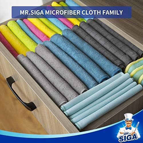 MRSIGA Microfiber Cloths 24-Pack 126x126 Inches
