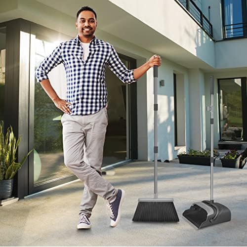 Kelamayi Stand Up Broom and Dustpan Set