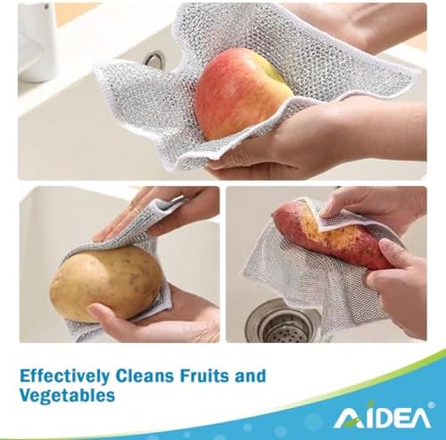 AIDEA Non Scratch Wire Dishcloth 24PK - Reusable Strong Scratch-Free