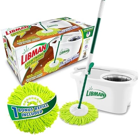 Libman Lightning Spin Mop System Plus 1 Refill Head