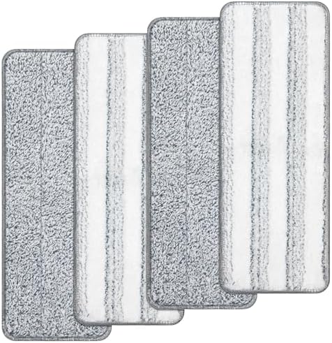 Vosante 4pcs Microfiber Mop Pads Replacement for Joy Mop and Bucket