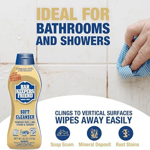 Bar Keeper Friend Soft Cleanser Liquid 2 x 26 oz Rust Stain Remover