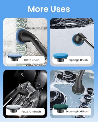 Leebein Electric Spin Scrubber with 7 Heads and 2 Speeds