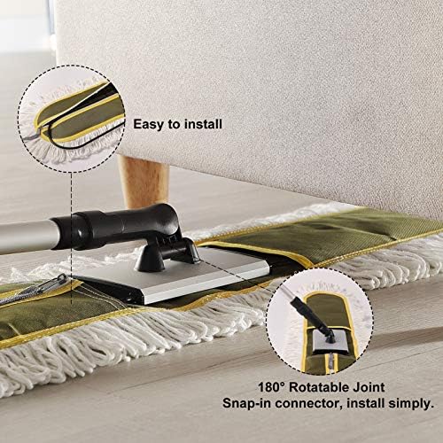 36 Heavy Duty Dust Mop with Microfiber Pad for Commercial Cleaning