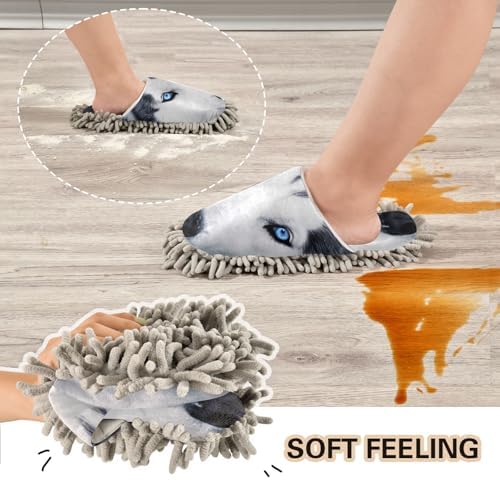 FLildon Microfiber Mop Slippers - Washable Dust Cleaner for House Use