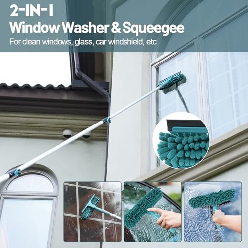 TelesPro 20 Foot High Reach Duster Kit with Window Squeegee