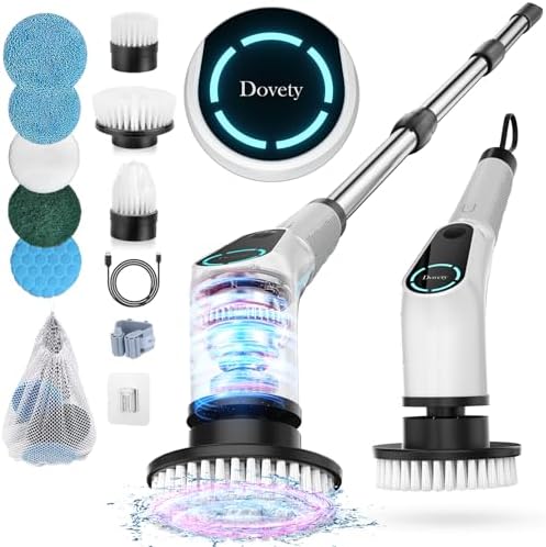 Dovety Electric Spin Scrubber with 8 Replaceable Brush Heads