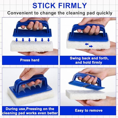 Maxdot 18 Pcs Bath Scrubber Set with Handle