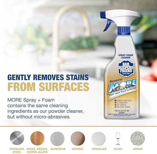 Bar Keepers Friend Soft Cleanser MORE Spray Foam Multipurpose Cleaner Bundle