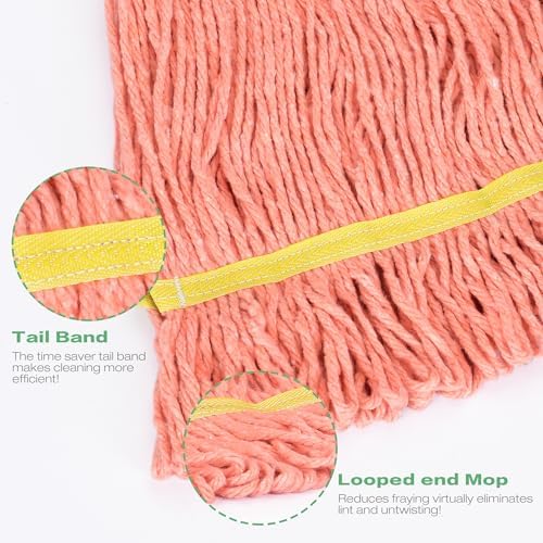Matthew 4Pcs Heavy Duty Mop Heads Washable Reusable