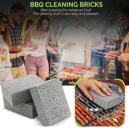 Maryton Grill Stone Cleaning Kit - 3 Count Pumice Stone for Grills