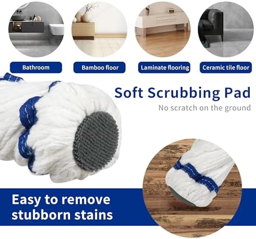 Self-Wringing Twist Mop for Efficient Floor Cleaning