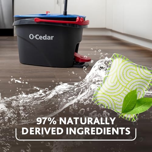 O-Cedar EasyWring RinseClean Spin Mop Bucket Set with Extra Refill