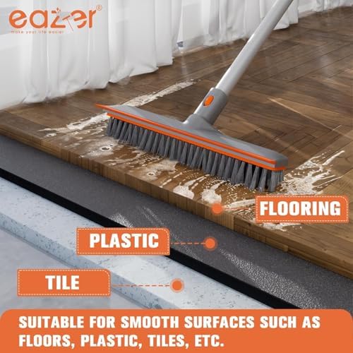 Eazer 2-in-1 Floor Scrubber Brush with Long Handle 1