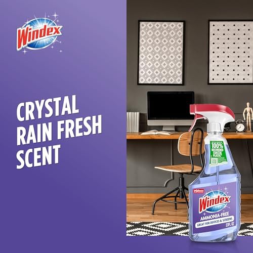 Windex Ammonia Free Crystal Rain Glass Cleaner 23 oz Spray Bottle