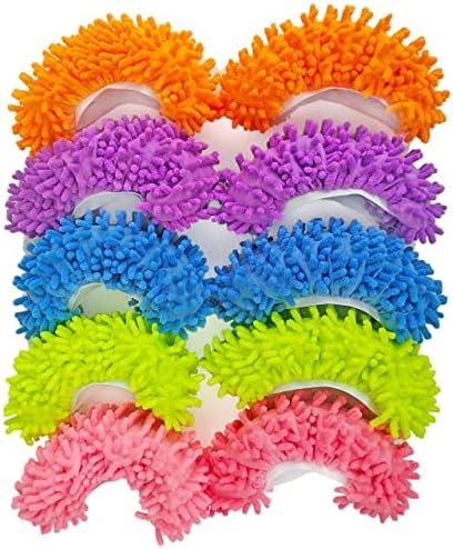 Yueiehe 5 Pairs Dust Duster Mop Slippers Foot Socks