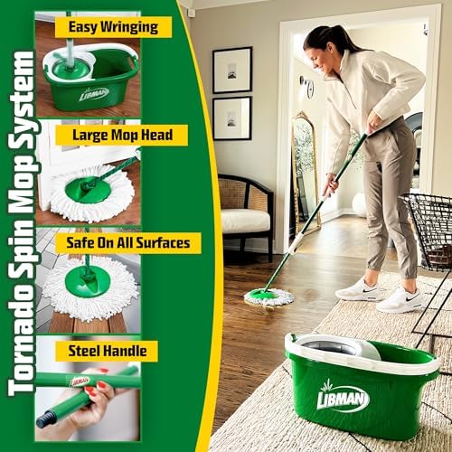 Libman Tornado Spin Mop System with 2 Refill Heads 1