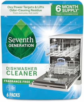 Seventh Generation Dishwasher Cleaner 6-Pack Free Clear
