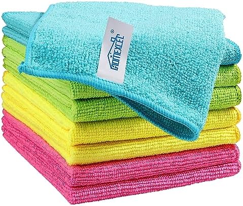 HOMEXCEL Microfiber Cloths 8 Pack 4 Color 115x115