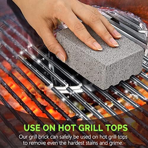 Maryton Grill Stone Cleaning Kit - 3 Count Pumice Stone for Grills