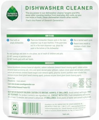 Seventh Generation Dishwasher Cleaner 6-Pack Free Clear
