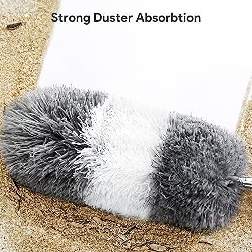 DELUX Microfiber Feather Duster Set 7 Pieces with 100 Inch Extendable Pole