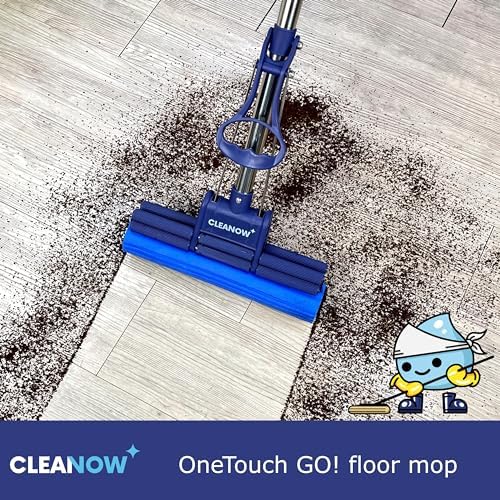 OneTouch GO Self-Wringing Floor Mop - PVA Sponge Stainless Handle